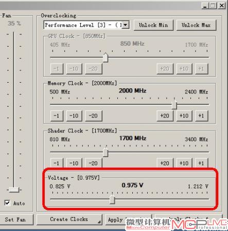 该显卡的默认核心电压为0.975V，通过修改BIOS的方法可以使得其提升到1.2V，但这还不够，通过“硬改”可以进一步提升核心电压。（图1）