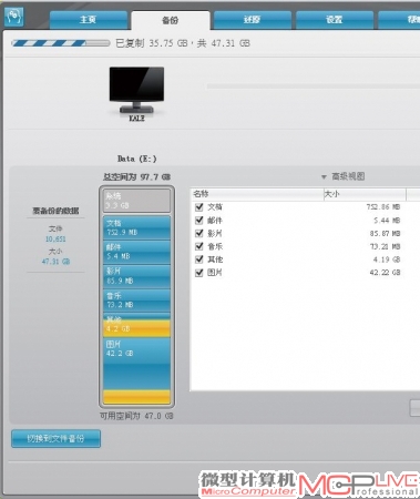 WD Smart Ware软件设置备份计划很简单，也很人性化。你可以选择基于文件种类的备份方式，也可以具体选择某几个文件夹设置备份计划。此后则无需再度设置，My Book Studio将自行完成更变检测和备份工作。