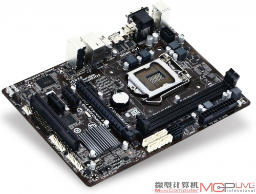 接口LGA1150板型 Micro-ATX内存插槽DDR3×2（高16GB，DDR3 1600） 显卡插槽PCI-E 3.0x16×1扩展插槽PCI-E2.0x1×2 PCI×1音频芯片瑞昱ALC887 Codec网络芯片瑞昱千兆网络芯片I/O接口 USB 2.0+USB 3.0+LAN+PS/2+HDMI+DVI-D+D-Sub+模拟5.1声道输出 参考售价：699元